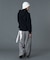 CURVED CUT PANELED PANTS