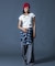 CURVED CUT PANELED PANTS