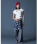 CURVED CUT PANELED PANTS