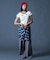 CURVED CUT PANELED PANTS