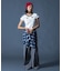 CURVED CUT PANELED PANTS