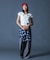 CURVED CUT PANELED PANTS
