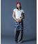 CURVED CUT PANELED PANTS