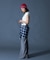 CURVED CUT PANELED PANTS