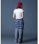 CURVED CUT PANELED PANTS