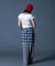 CURVED CUT PANELED PANTS