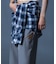 CURVED CUT PANELED PANTS