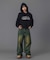 RHINESTONE CURSIVE LOGO SWEAT HOODIE