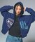 PANELED GRAPHIC ZIP UP SWEAT HOODIE