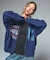 PANELED GRAPHIC ZIP UP SWEAT HOODIE