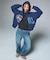 PANELED GRAPHIC ZIP UP SWEAT HOODIE