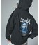 FACE PATCH AND LOGO ZIP UP SWEAT HOODIE