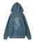 MIX LOGO & FACE FADED ZIP UP SWEAT HOODIE