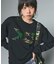 RHINESTONE CAMO LOGO SWEAT TOP