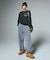 RHINESTONE CAMO LOGO SWEAT TOP