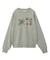 RHINESTONE CAMO LOGO SWEAT TOP