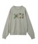 RHINESTONE CAMO LOGO SWEAT TOP
