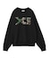 RHINESTONE CAMO LOGO SWEAT TOP