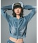 FADED VELOUR COMPACT ZIP UP HOODIE