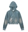 FADED VELOUR COMPACT ZIP UP HOODIE