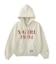 X-girl x Champion REVERSE WEAVE R STENCIL LOGO ZIP UP HOODIE