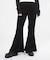 CREPE LETTUCE EDGE FLARE EASY PANTS