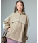 FACE LABEL HALF ZIP SWEAT TOP