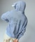 BLEACHED LOGO PATCH ZIP UP SWEAT HOODIE