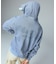 BLEACHED LOGO PATCH ZIP UP SWEAT HOODIE