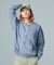 BLEACHED LOGO PATCH ZIP UP SWEAT HOODIE