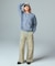 BLEACHED LOGO PATCH ZIP UP SWEAT HOODIE