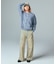 BLEACHED LOGO PATCH ZIP UP SWEAT HOODIE