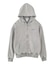 BLEACHED LOGO PATCH ZIP UP SWEAT HOODIE