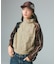 WOVEN MIX SWEAT ZIP UP TOP