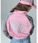 WOVEN MIX SWEAT ZIP UP TOP