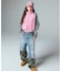 WOVEN MIX SWEAT ZIP UP TOP