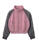WOVEN MIX SWEAT ZIP UP TOP