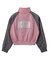WOVEN MIX SWEAT ZIP UP TOP