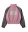 WOVEN MIX SWEAT ZIP UP TOP
