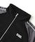 WOVEN MIX SWEAT ZIP UP TOP