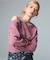 FADED LAYERED SHOULDER SWEAT TOP