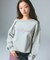 FADED LAYERED SHOULDER SWEAT TOP
