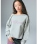 FADED LAYERED SHOULDER SWEAT TOP