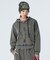 OVERDYED NUMBER PATCH ZIP UP HOODIE