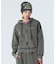 OVERDYED NUMBER PATCH ZIP UP HOODIE