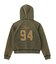 OVERDYED NUMBER PATCH ZIP UP HOODIE