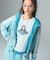 FACE LABEL WASHED COMPACT ZIP UP SWEAT HOODIE