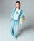 FACE LABEL WASHED COMPACT ZIP UP SWEAT HOODIE