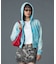 FACE LABEL WASHED COMPACT ZIP UP SWEAT HOODIE