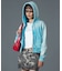 FACE LABEL WASHED COMPACT ZIP UP SWEAT HOODIE